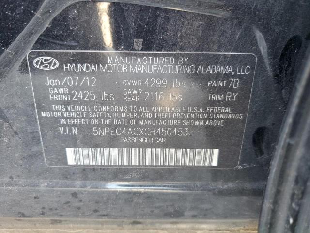 Photo 10 from auction – 2012 HYUNDAI SONATA SE with VIN 5NPEC4ACXCH450453