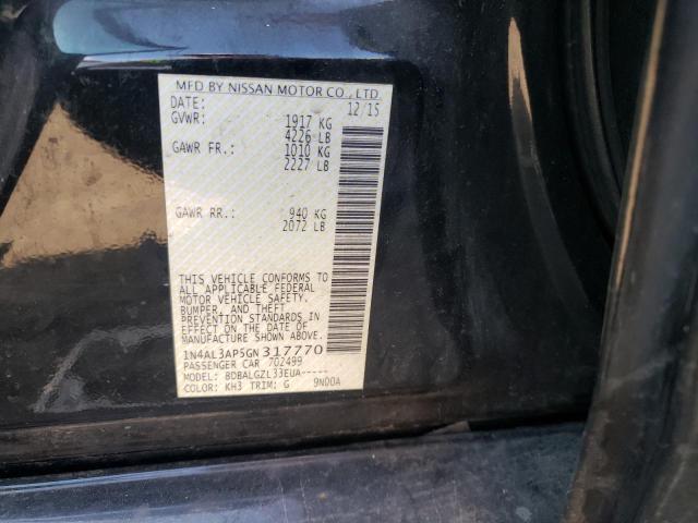 Photo 10 from auction – 2016 NISSAN ALTIMA 2.5 with VIN 1N4AL3AP5GN317770