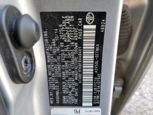 Photo 10 from auction – 2015 TOYOTA CAMRY LE with VIN 4T4BF1FK8FR448401