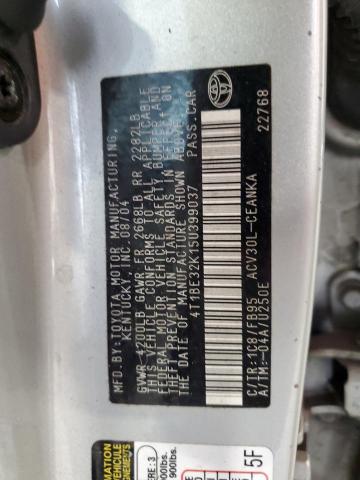 Photo 10 from auction – 2005 TOYOTA CAMRY LE with VIN 4T1BE32K15U399037