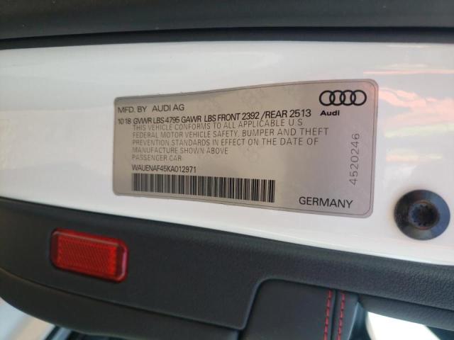 Photo 10 from auction – 2019 AUDI A4 PREMIUM with VIN WAUENAF45KA012971