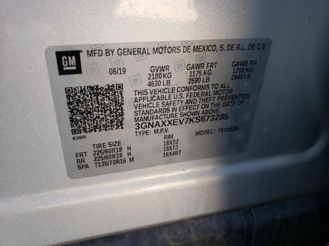 Photo 10 from auction – 2019 CHEVROLET EQUINOX PR with VIN 3GNAXXEV7KS673285