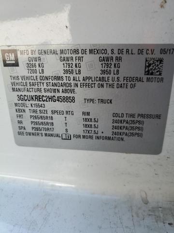 Photo 10 from auction – 2017 CHEVROLET SILVERADO with VIN 3GCUKREC2HG458858