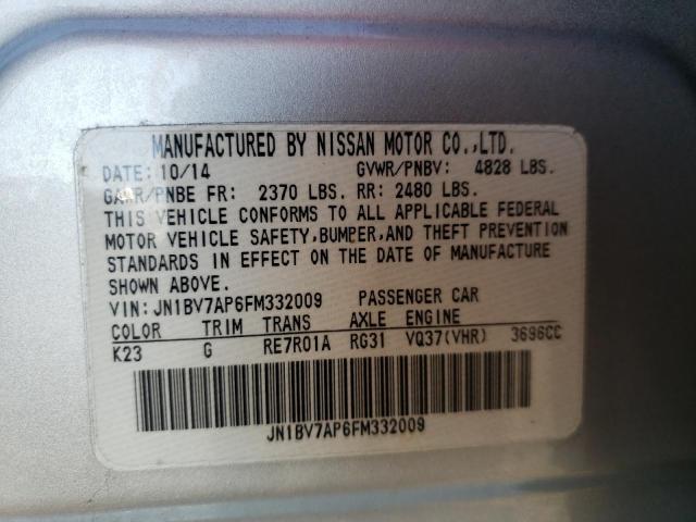 Photo 10 from auction – 2015 INFINITI Q50 BASE with VIN JN1BV7AP6FM332009