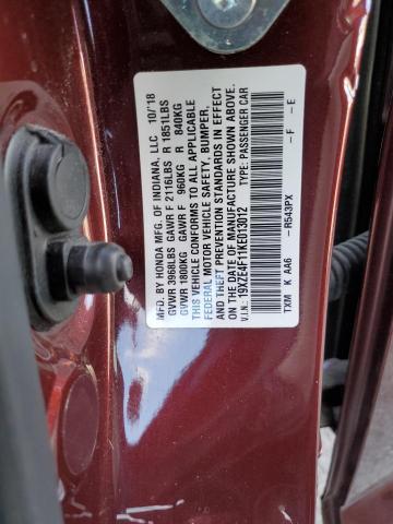 Photo 10 from auction – 2019 HONDA INSIGHT LX with VIN 19XZE4F11KE013012