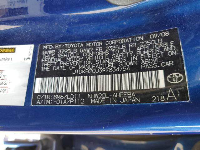 Photo 10 from auction – 2009 TOYOTA PRIUS with VIN JTDKB20U397834754