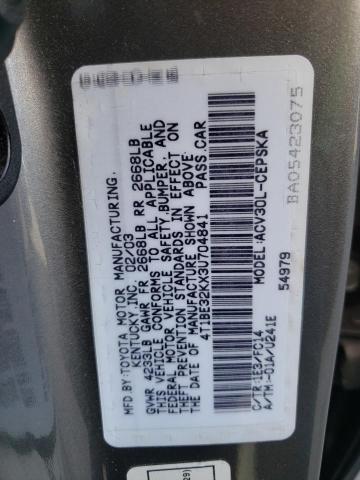 Photo 10 from auction – 2003 TOYOTA CAMRY LE with VIN 4T1BE32KX3U704841