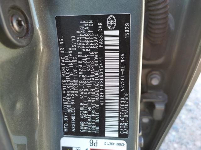 Photo 10 from auction – 2013 TOYOTA CAMRY L with VIN 4T4BF1FK8DR315411