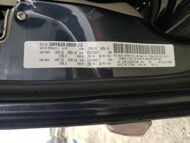 Photo 10 from auction – 2014 CHRYSLER TOWN & COU with VIN 2C4RC1GG6ER374407