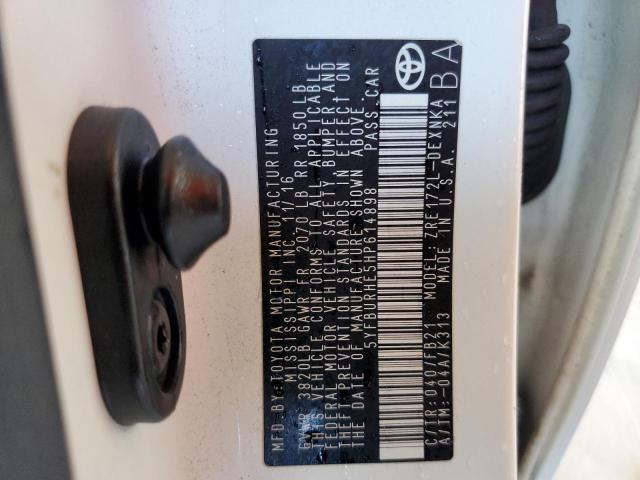 Photo 10 from auction – 2017 TOYOTA COROLLA L with VIN 5YFBURHE5HP614898