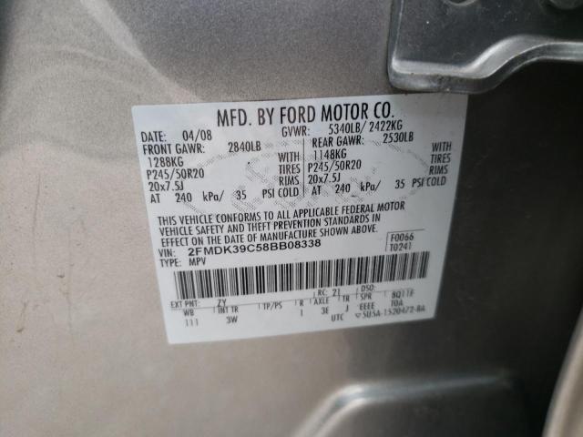 Photo 10 from auction – 2008 FORD EDGE LIMIT with VIN 2FMDK39C58BB08338