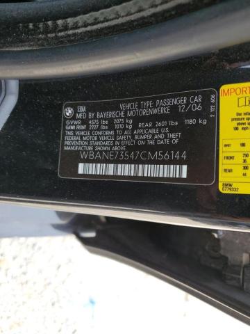 Photo 10 from auction – 2007 BMW 530 I with VIN WBANE73547CM56144