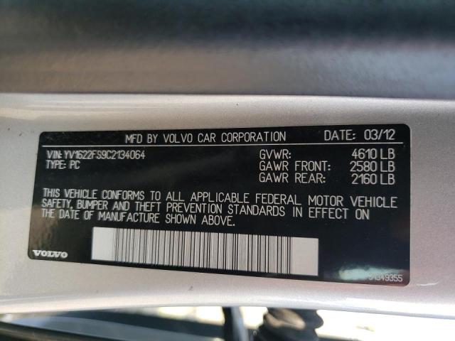 Photo 10 from auction – 2012 VOLVO S60 T5 with VIN YV1622FS9C2134064