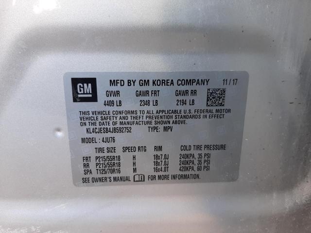 Photo 10 from auction – 2018 BUICK ENCORE PRE with VIN KL4CJESB4JB592752