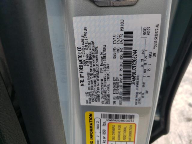 Photo 10 from auction – 2014 FORD FUSION SE with VIN 3FA6P0LU2ER206244