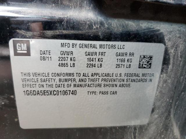 Photo 10 from auction – 2012 CADILLAC CTS with VIN 1G6DA5E5XC0106740
