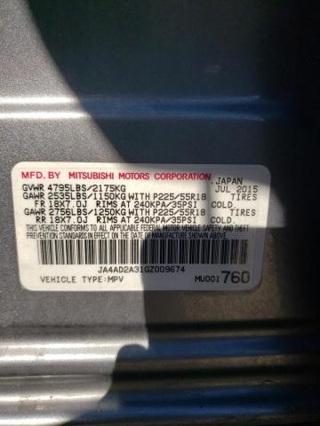 Фото 10 с аукциона – 2016 MITSUBISHI OUTLANDER с VIN JA4AD2A31GZ009674