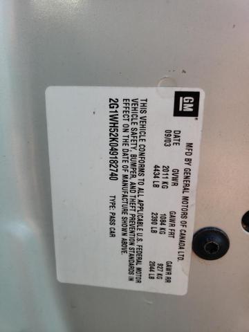 Photo 10 from auction – 2004 CHEVROLET IMPALA LS with VIN 2G1WH52K049182740