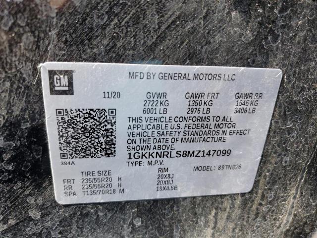 Photo 10 from auction – 2021 GMC ACADIA SLE with VIN 1GKKNRLS8MZ147099