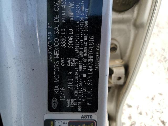 Photo 10 from auction – 2017 KIA FORTE LX with VIN 3KPFL4A78HE076816