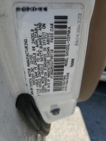 Photo 10 from auction – 2001 TOYOTA CAMRY CE with VIN 4T1BG22K01U799718