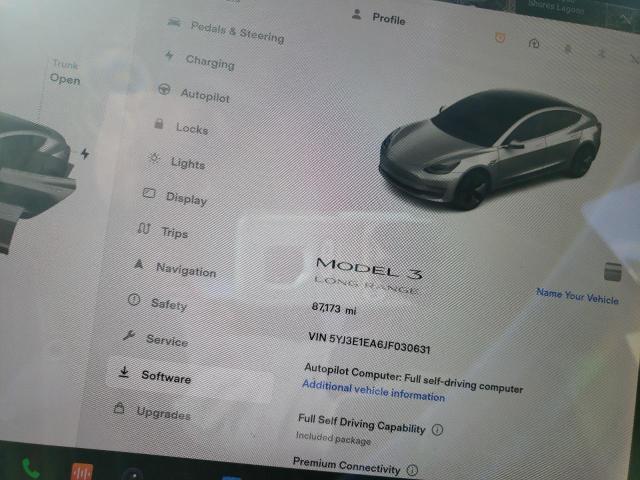 Photo 8 from auction – 2018 TESLA MODEL 3 with VIN 5YJ3E1EA6JF030631