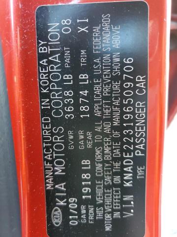 Photo 10 from auction – 2009 KIA RIO BASE with VIN KNADE223196509706