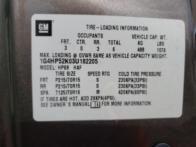 Photo 10 from auction – 2003 BUICK LESABRE CU with VIN 1G4HP52K03U182205