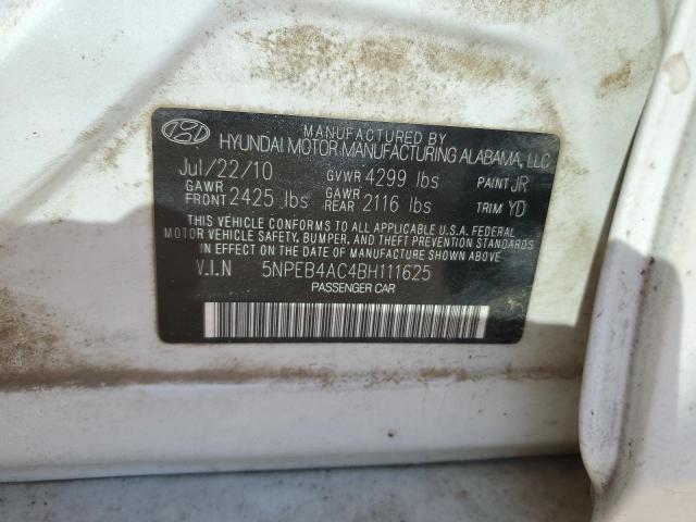 Photo 10 from auction – 2011 HYUNDAI SONATA GLS with VIN 5NPEB4AC4BH111625