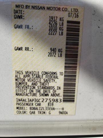 Photo 10 from auction – 2016 NISSAN ALTIMA 2.5 with VIN 1N4AL3AP3GC275983
