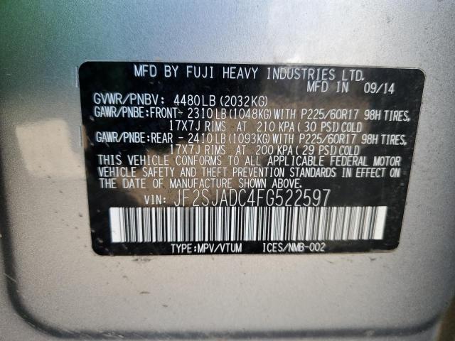 Photo 10 from auction – 2015 SUBARU FORESTER 2 with VIN JF2SJADC4FG522597