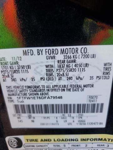 Photo 10 from auction – 2013 FORD F150 SUPER with VIN 1FTFW1ET6DFA79548