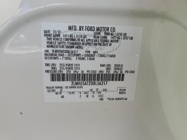 Zdjęcie 10 z aukcji – 2013 LINCOLN MKT z VIN 2LMHJ5AT2DBL56217