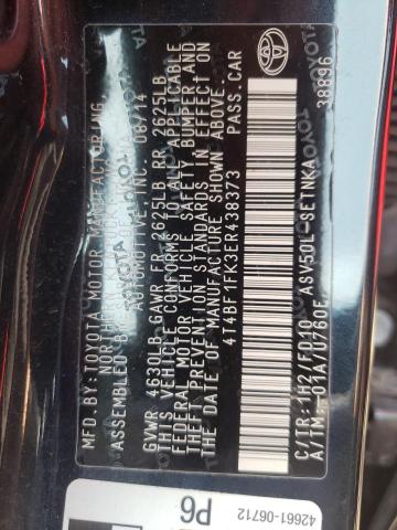 Photo 10 from auction – 2014 TOYOTA CAMRY L with VIN 4T4BF1FK3ER438373
