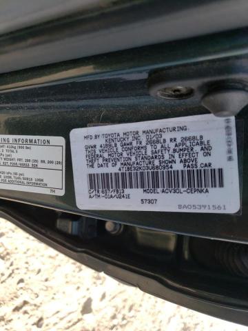 Photo 10 from auction – 2003 TOYOTA CAMRY LE with VIN 4T1BE32K03U680954