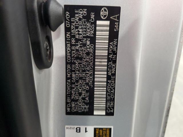 Photo 10 from auction – 2010 TOYOTA SCION TC with VIN JTKDE3B72A0305850