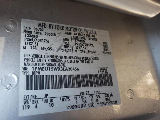 Photo 10 from auction – 2003 FORD EXPEDITION with VIN 1FMEU15WX3LA30456