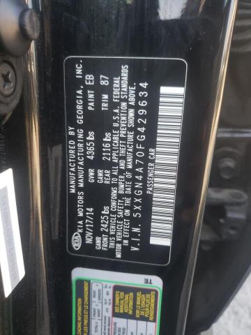 Photo 10 from auction – 2015 KIA OPTIMA EX with VIN 5XXGN4A70FG429634