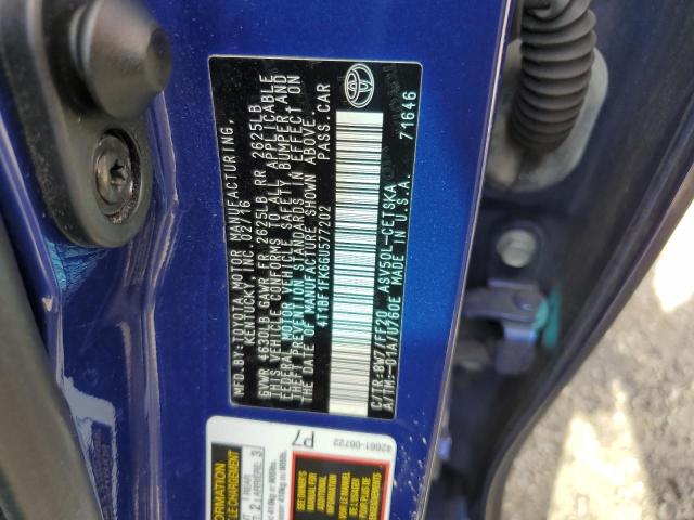 Photo 10 from auction – 2016 TOYOTA CAMRY LE with VIN 4T1BF1FK6GU577202