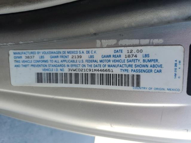 Photo 10 from auction – 2001 VOLKSWAGEN NEW BEETLE with VIN 3VWCD21C91M446651