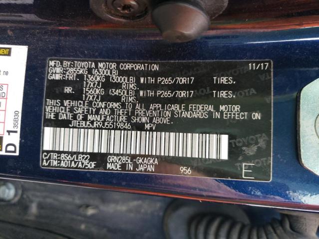 Photo 10 from auction – 2018 TOYOTA 4RUNNER SR with VIN JTEBU5JR9J5519846