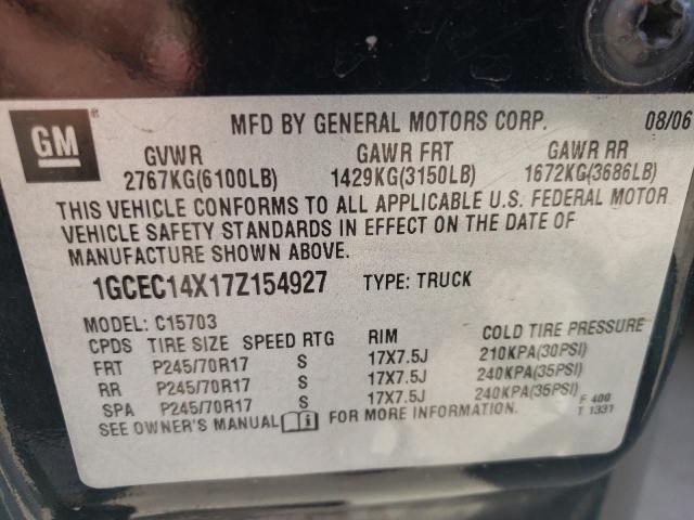 Photo 10 from auction – 2007 CHEVROLET SILVERADO with VIN 1GCEC14X17Z154927