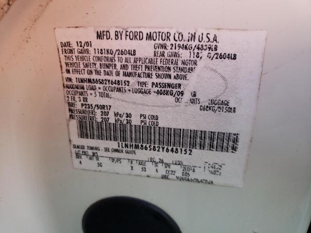 Photo 10 from auction – 2002 LINCOLN LS with VIN 1LNHM86S82Y648152
