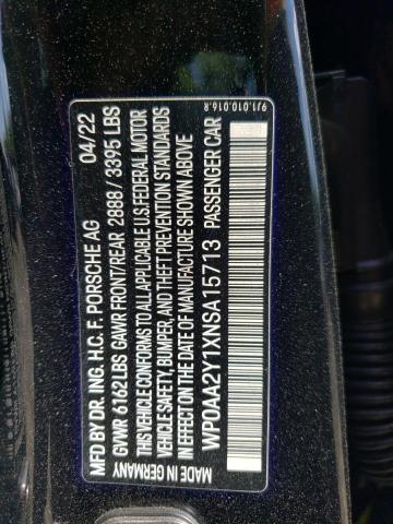 Photo 10 from auction – 2022 PORSCHE TAYCAN with VIN WP0AA2Y1XNSA15713