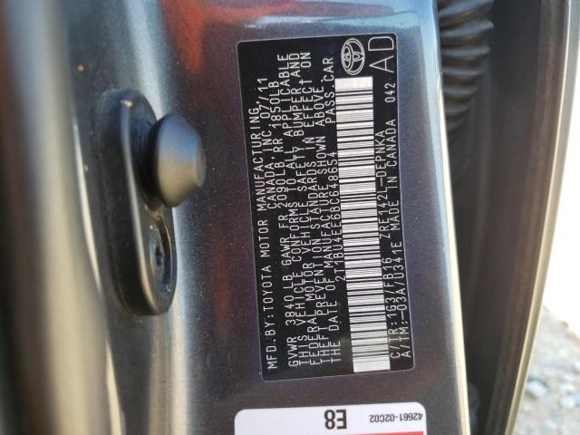 Photo 10 from auction – 2011 TOYOTA COROLLA BA with VIN 2T1BU4EE6BC648654