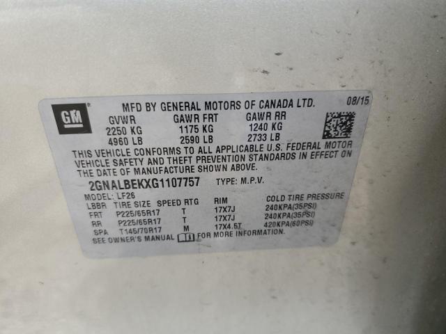 Photo 10 from auction – 2016 CHEVROLET EQUINOX LS with VIN 2GNALBEKXG1107757
