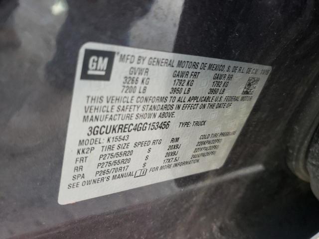 Photo 10 from auction – 2016 CHEVROLET SILVERADO with VIN 3GCUKREC4GG153456