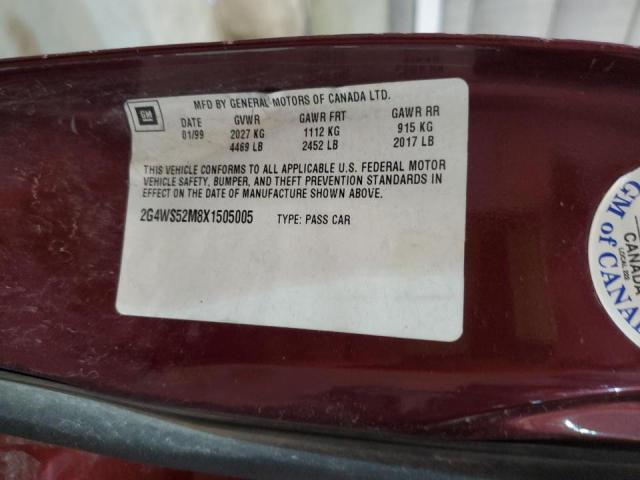 Photo 10 from auction – 1999 BUICK CENTURY CU with VIN 2G4WS52M8X1505005