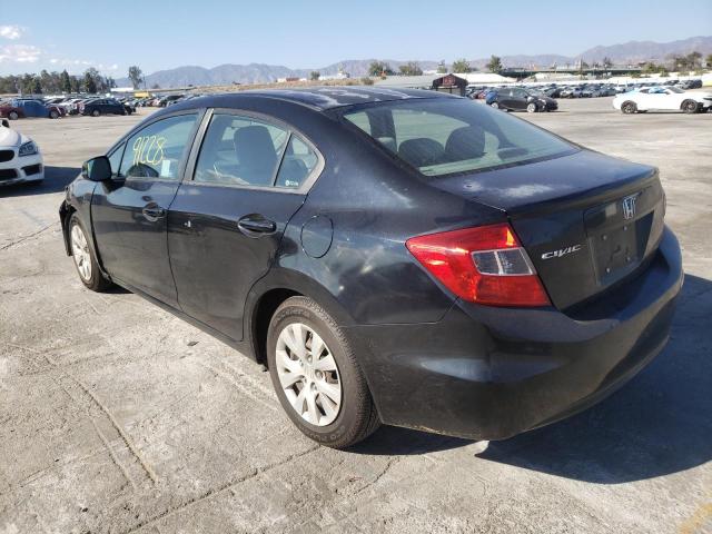 Photo 3 from auction – 2012 HONDA CIVIC LX with VIN 2HGFB2F59CH566954