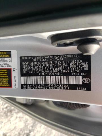 Photo 10 from auction – 2013 TOYOTA CAMRY L with VIN 4T1BF1FK5DU700340